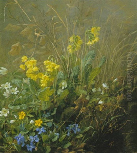 Wildflowers Oil Painting by Anthonie, Anthonore Christensen