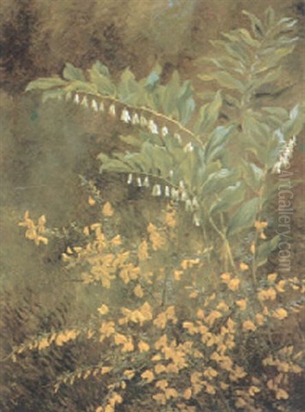 Salmonskonvaller Mit Ginster Oil Painting by Anthonie, Anthonore Christensen