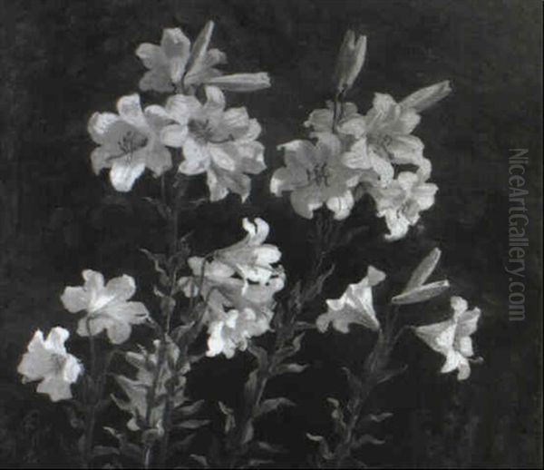 Lilien Oil Painting by Anthonie, Anthonore Christensen