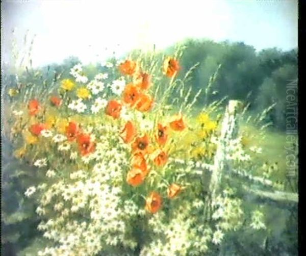 Vilde Valmuer Mellem Ruinerne Pa Palatium, Rom Oil Painting by Anthonie, Anthonore Christensen