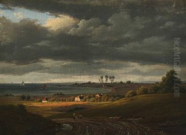 Parti Fra Middelfart Oil Painting by Godfred B.W. Christensen