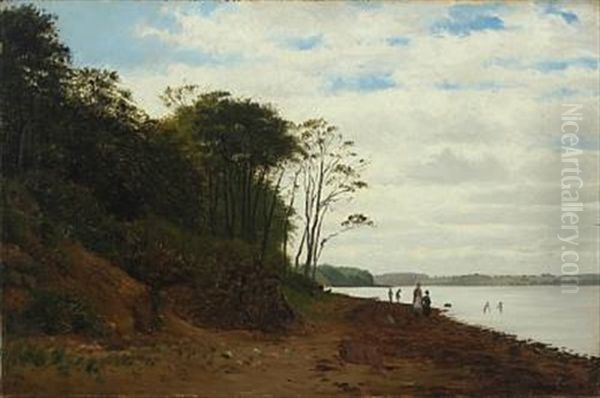 Skraent Ved Middelfart Oil Painting by Godfred B.W. Christensen