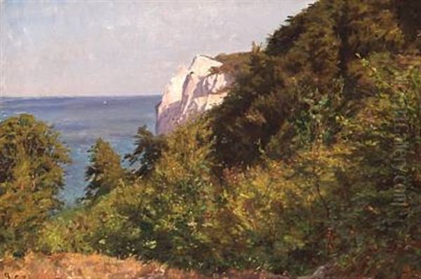 Eftermiddag Paa Klinten Oil Painting by Godfred B.W. Christensen