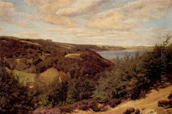 Ibaeksdalen Ved Munkebjerg Oil Painting by Godfred B.W. Christensen