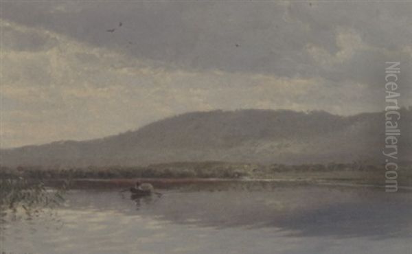 Parti Fra Himmelbjergsoerne Oil Painting by Godfred B.W. Christensen