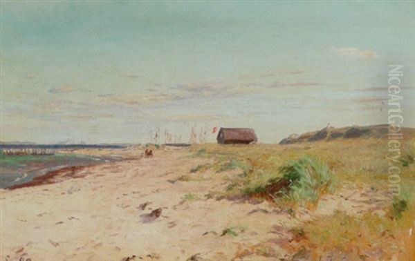 Fra Stranden Ved Gilleleje Oil Painting by Godfred B.W. Christensen