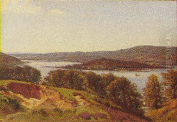 Fra Lavenbakker, Himmelbjergegnen Oil Painting by Godfred B.W. Christensen