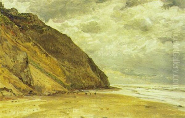 Parti Fra Rubjerg Knude Oil Painting by Godfred B.W. Christensen