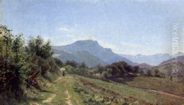 Montrejeux Oil Painting by Godfred B.W. Christensen
