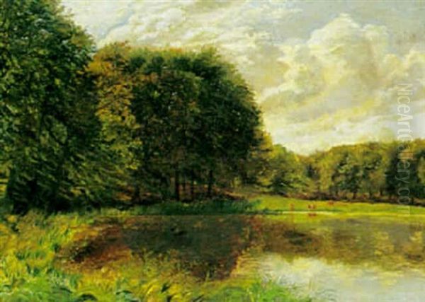 Strandmolledammen Oil Painting by Godfred B.W. Christensen