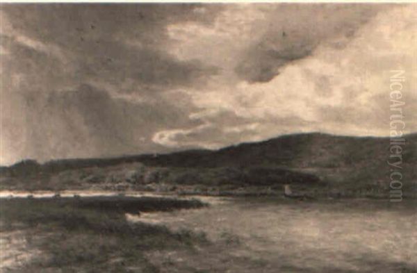 Seelandschaft Nach Dem Regen Oil Painting by Godfred B.W. Christensen