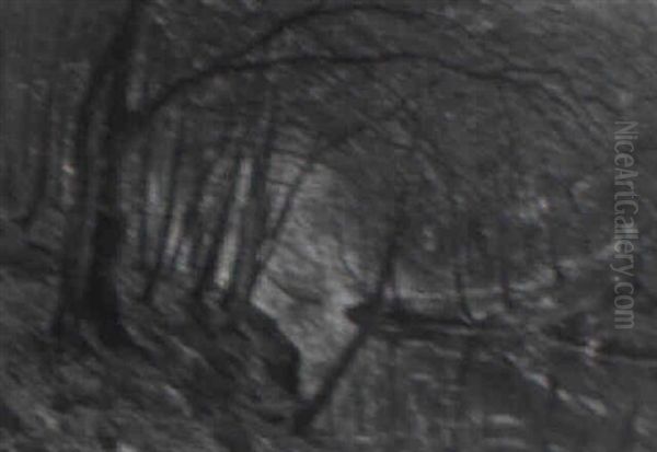 Aaen Ved Fredriksvaerk Oil Painting by Godfred B.W. Christensen