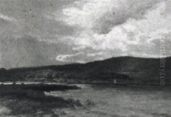 Parti Fra Alling+ Bredning Ved Himmelbjerget Oil Painting by Godfred B.W. Christensen