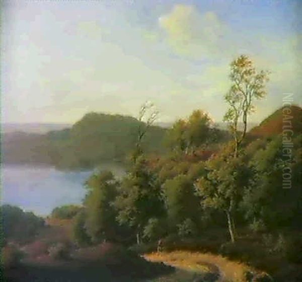 Landschaft Bei Himmelbergjet/jutland Oil Painting by Godfred B.W. Christensen