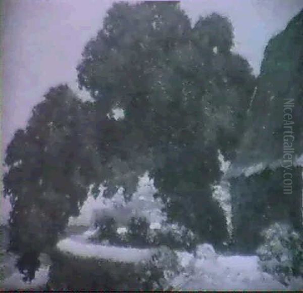 Maulbeerbaum Am Meer Oil Painting by Hans Christiansen