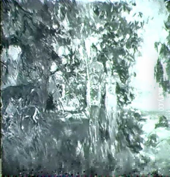 Hiawatha Wooing Oil Painting by Howard Chandler Christy