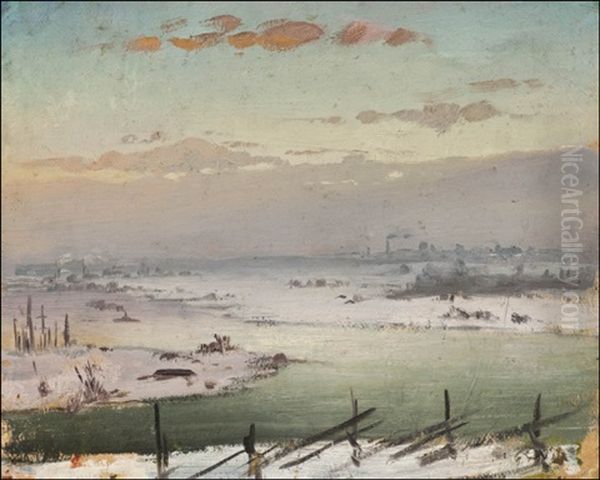 Talviutua Oil Painting by Fanny Churberg