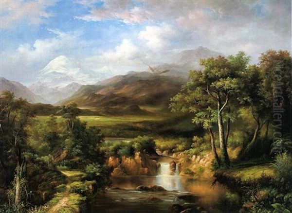 Extensive Gebirgslandschaft Oil Painting by Frederic Edwin Church