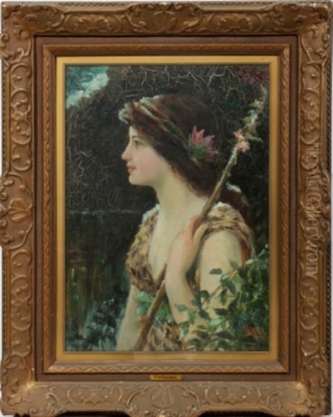 Portrait Of A Young Woman Oil Painting by Frederick Stuart Church