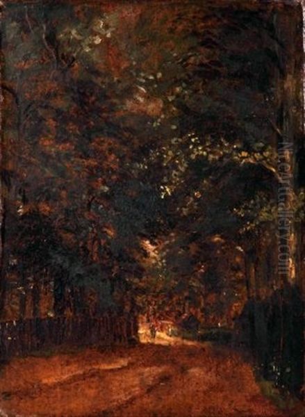 Saddle Makers Lane Oil Painting by Thomas Churchyard