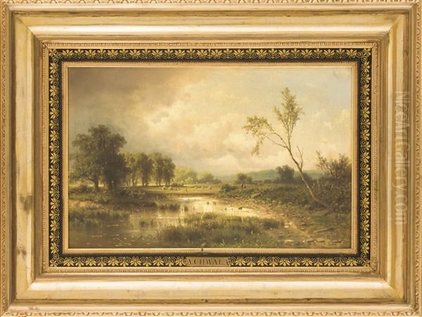 Voralpenlandschaft Oil Painting by Adolf Chwala