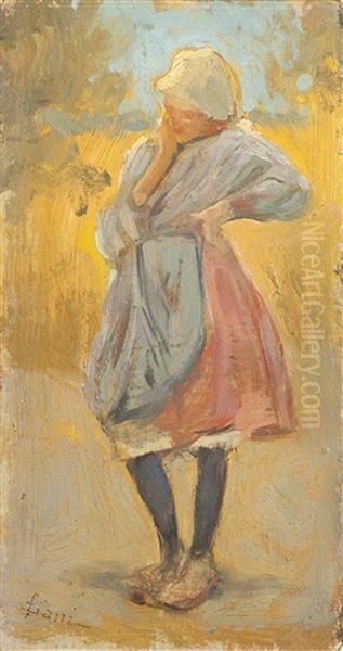 Figura Oil Painting by Cesare Ciani