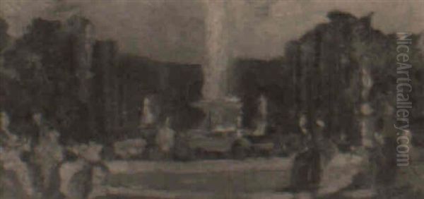 Teatro Di Siepi- Villa Della Marlia, Lucca Oil Painting by Emma Ciardi