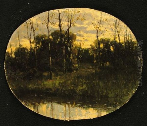 Paesaggio Lacustre Oil Painting by Guglielmo Ciardi