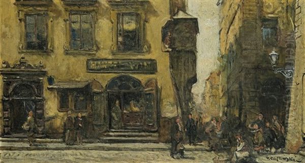 Old Town. Warsaw Oil Painting by Tadeusz Cieslewski