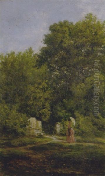 Cacciatore Nel Paessagio Oil Painting by Camillo Cima