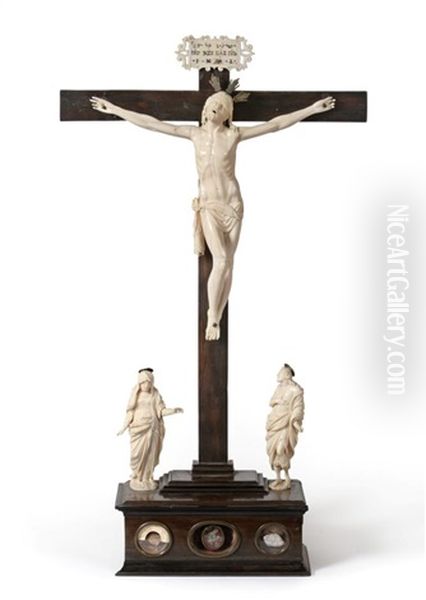 An Ivory Of Christ Crucified Oil Painting by (Cenni Di Peppi) Cimabue
