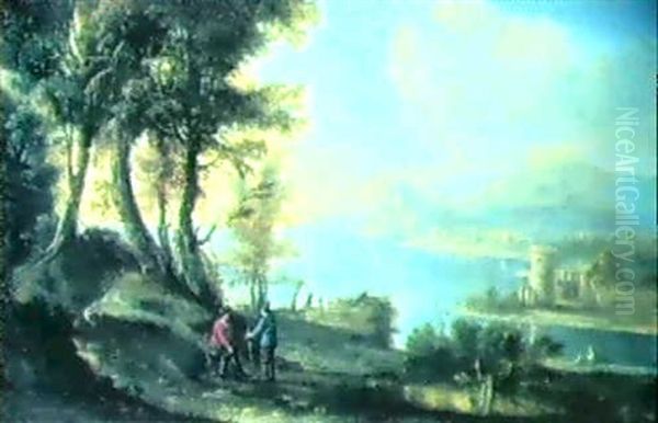 Kustenlandschaft Oil Painting by Giovanni Battista Cimaroli