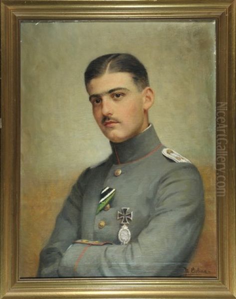 Portrait Eines Soldaten Im Dreiviertel-profil Oil Painting by Giovanni Battista Ciolina