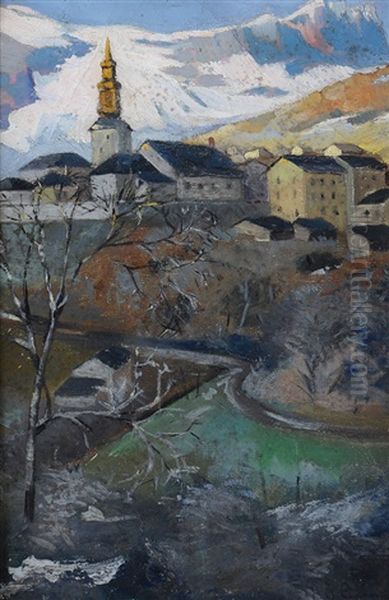 Paesaggio Di Montagna Oil Painting by Giovanni Battista Ciolina