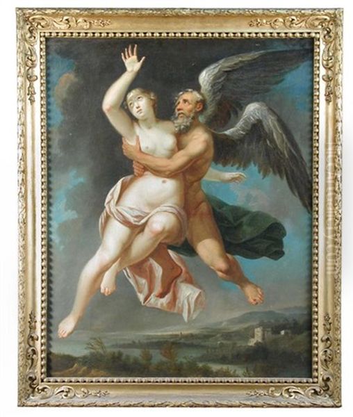 The Rape Of Oreithya By Boreas Oil Painting by Giovanni Batista Cipriani