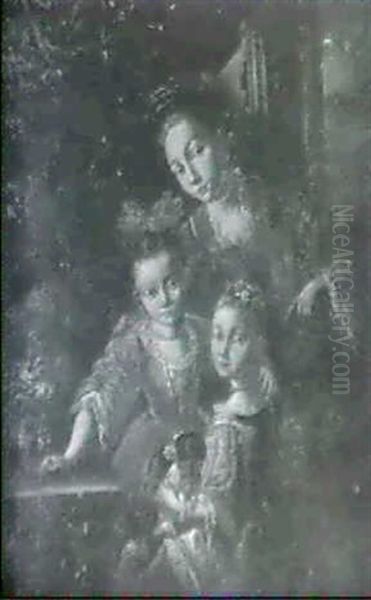 Une Mere Et Ses Deux Enfants Oil Painting by Pier Francesco Cittadini
