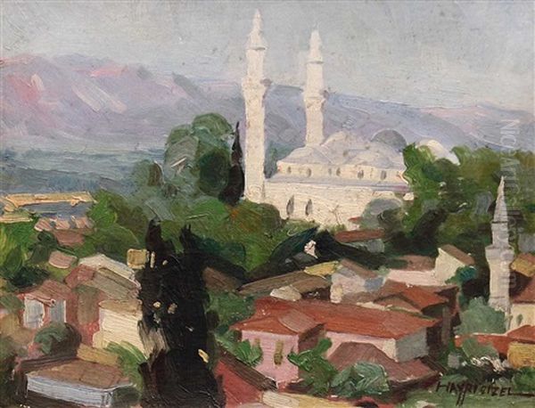 Bursa Oil Painting by Hayri Cizel
