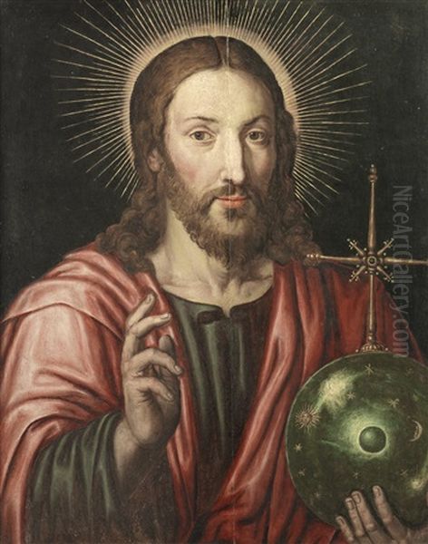Salvator Mundi Oil Painting by Pieter Claeissins the Elder