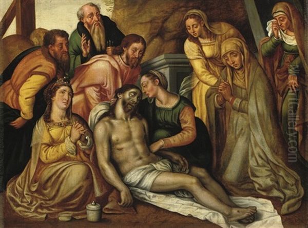 The Lamentation Of Christ Oil Painting by Anthuenis Claeissins
