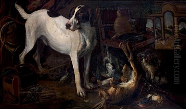 Chien Gardant Du Gibier Oil Painting by Jacques Grief De Claeuw