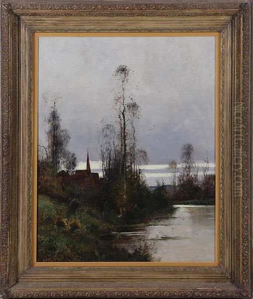 L'eglise Oil Painting by Charles H. Clair