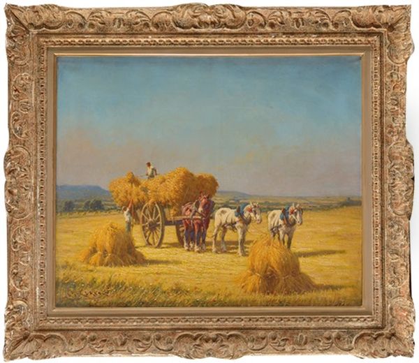 Les Moissons Oil Painting by Charles H. Clair