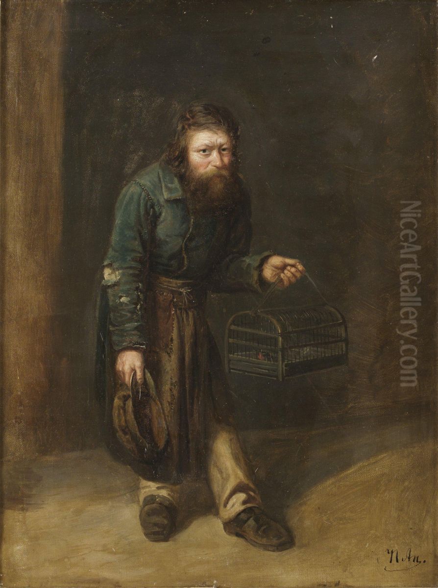 Fagelhandlaren Oil Painting by Nils Andersson