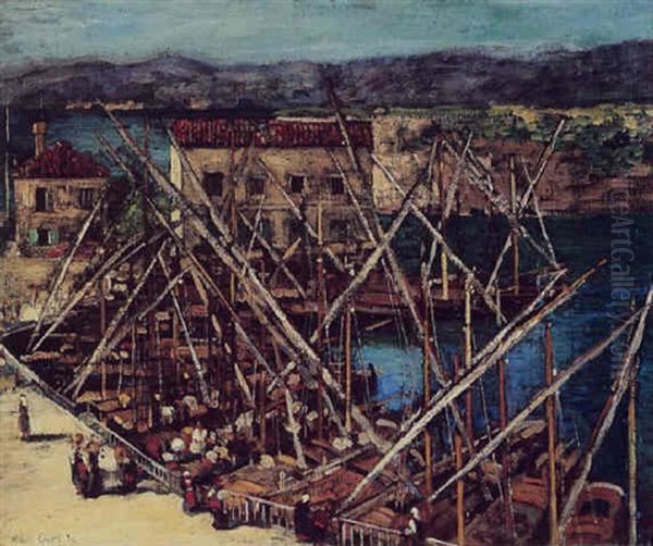 The Harbor Of Zara Oil Painting by Alson Skinner Clark