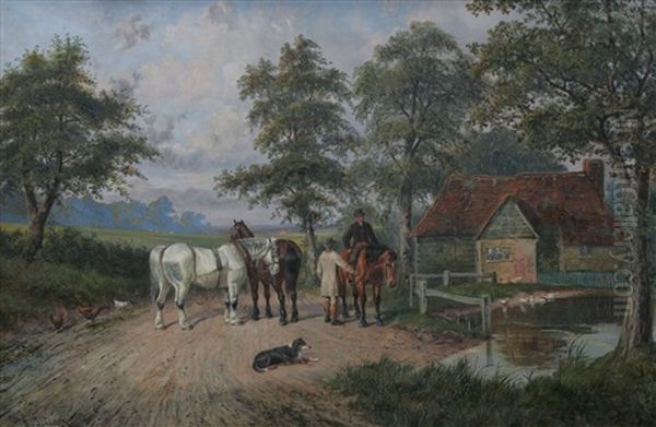 Vid Byvagen Oil Painting by Samuel Joseph Clark