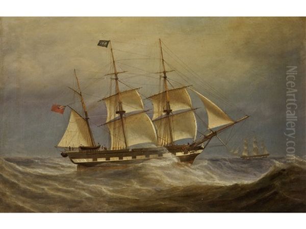 The Hanover Of Glasgow Flying The House Flag Of Stirling & Gordon Oil Painting by William Clark