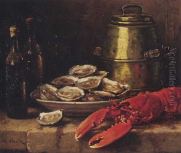 Stillleben Mit Austern Und Hummer Oil Painting by Eugene Claude