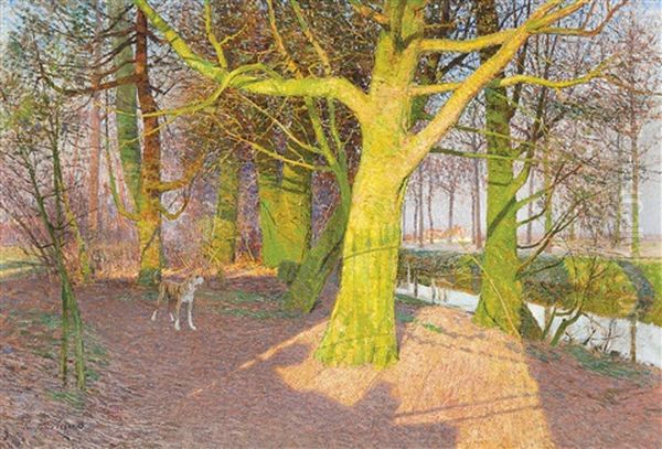 Soleil D'hiver, Apres-midi Oil Painting by Emile Claus