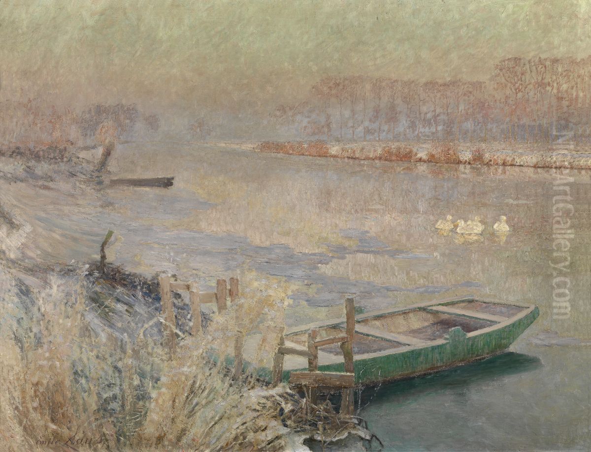 Winter Oil Painting by Emile Claus