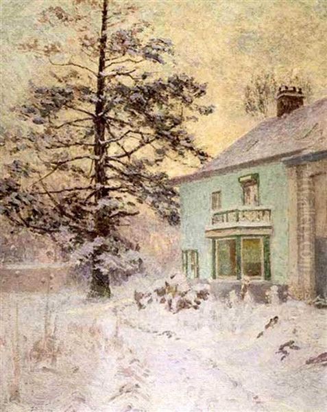 January Oil Painting by Emile Claus